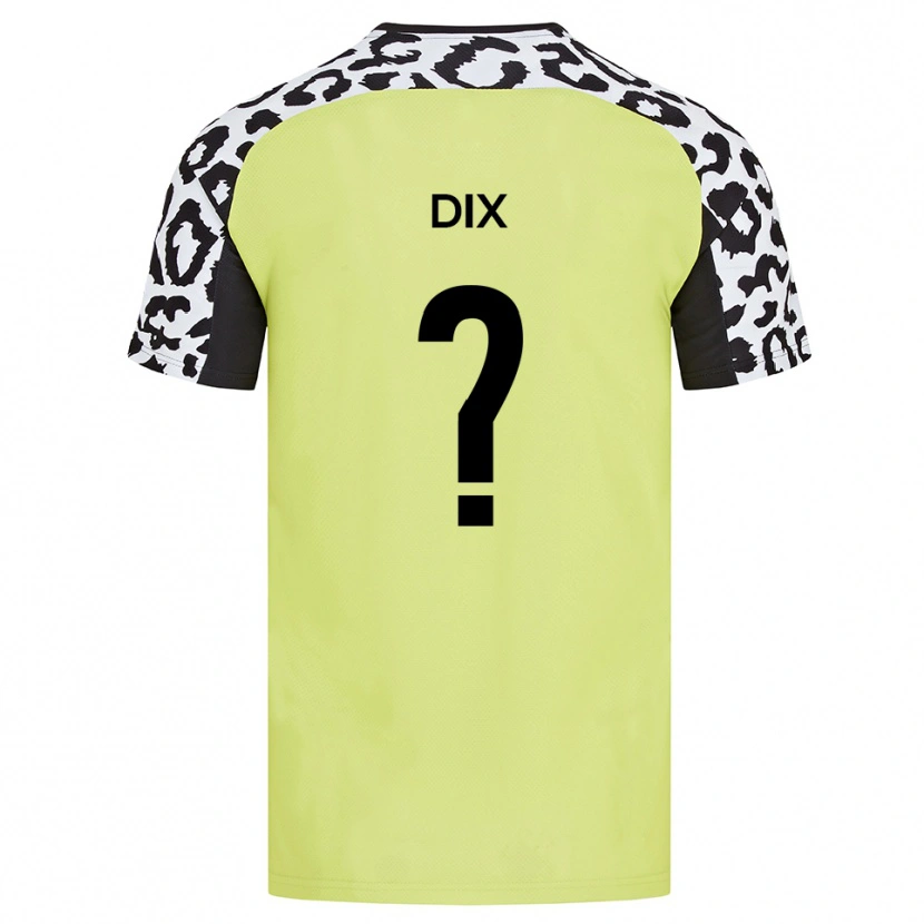 Danxen Homme Maillot Hannah Dix #0 Jaune Fluorescent Tenues Domicile 2025/26 T-Shirt