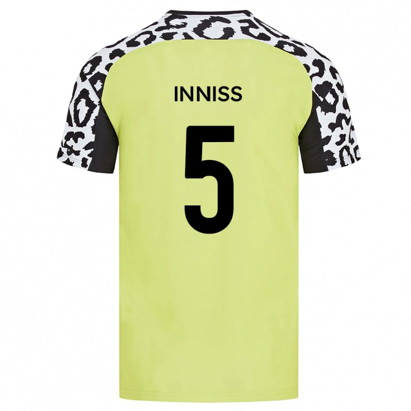 Danxen Homme Maillot Ryan Inniss #5 Jaune Fluorescent Tenues Domicile 2025/26 T-Shirt