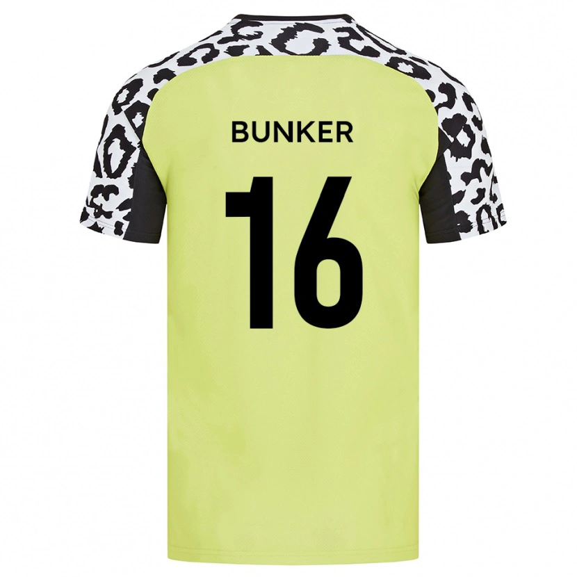 Danxen Homme Maillot Harvey Bunker #16 Jaune Fluorescent Tenues Domicile 2025/26 T-Shirt