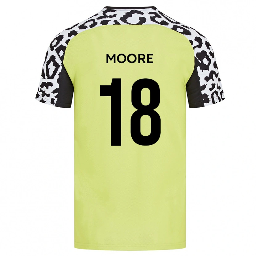 Danxen Homme Maillot Isaac Moore #18 Jaune Fluorescent Tenues Domicile 2025/26 T-Shirt