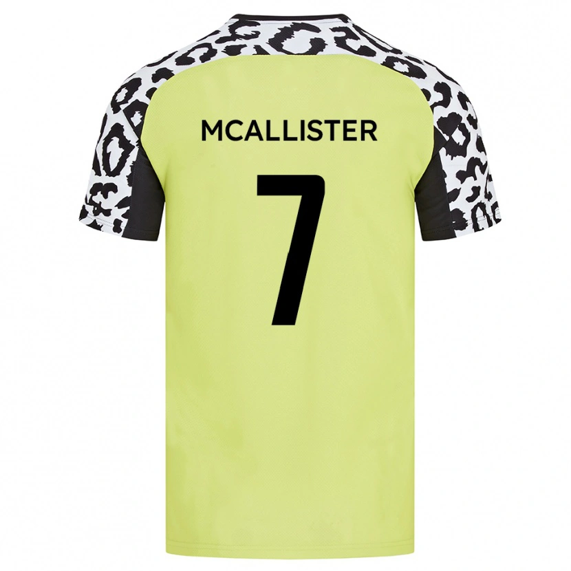 Danxen Homme Maillot Kyle Mcallister #7 Jaune Fluorescent Tenues Domicile 2025/26 T-Shirt