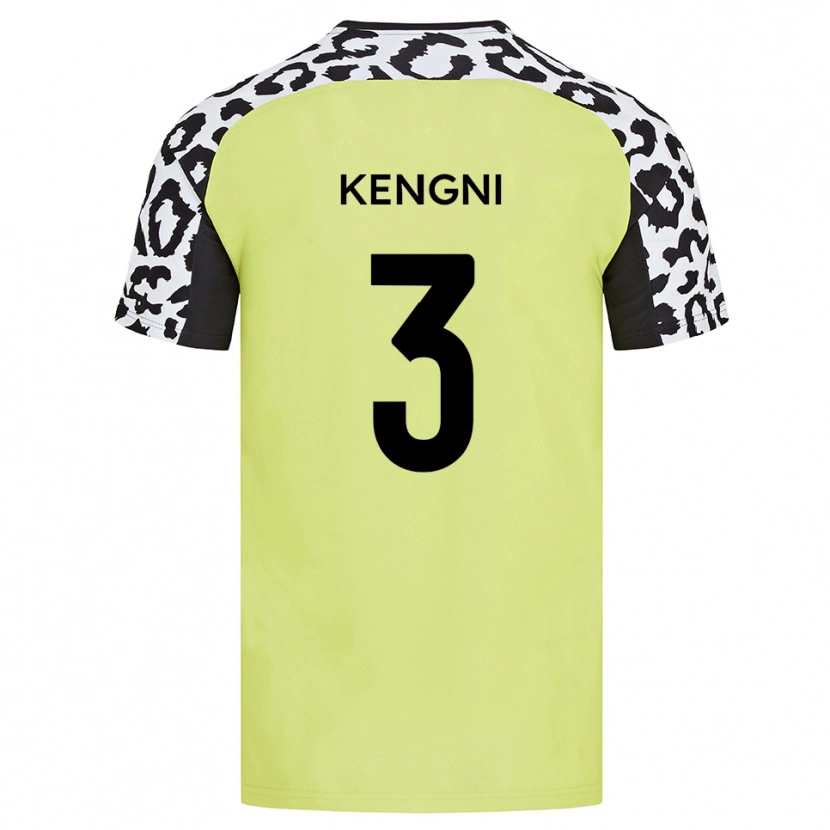 Danxen Homme Maillot Neil Kengni #3 Jaune Fluorescent Tenues Domicile 2025/26 T-Shirt