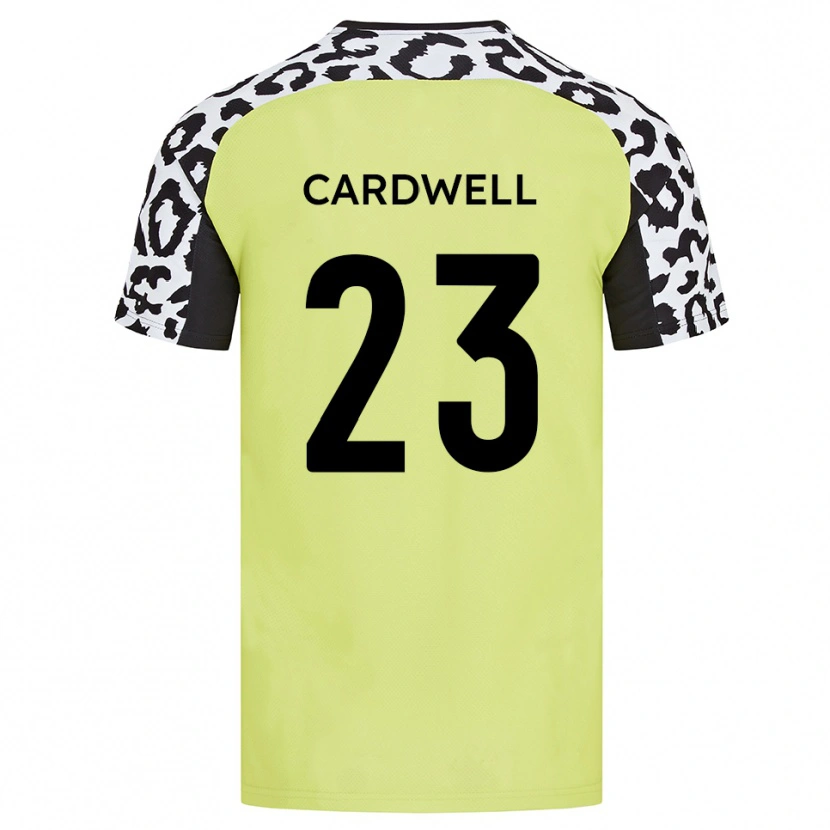 Danxen Homme Maillot Harry Cardwell #23 Jaune Fluorescent Tenues Domicile 2025/26 T-Shirt
