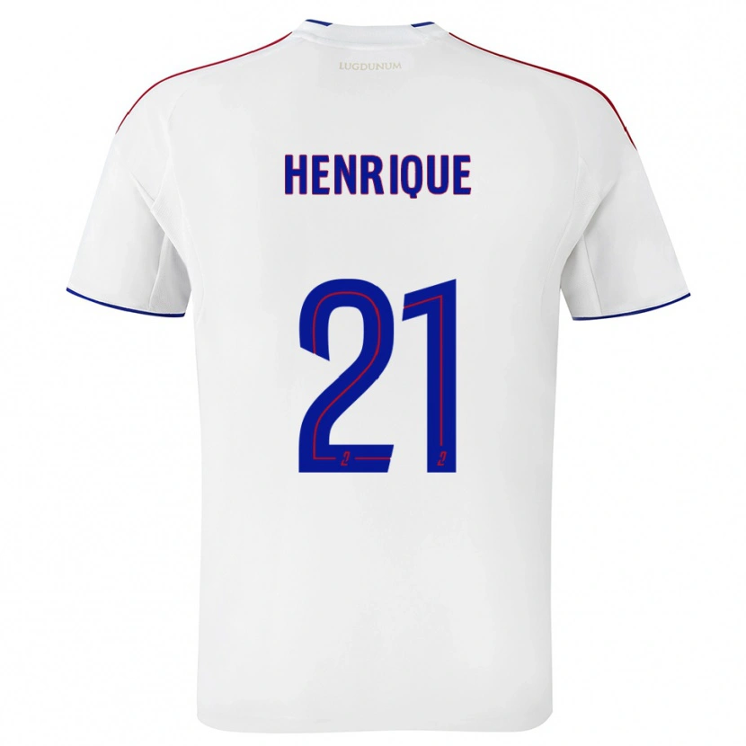 Danxen Homme Maillot Henrique #21 Blanc Rouge Tenues Domicile 2025/26 T-Shirt