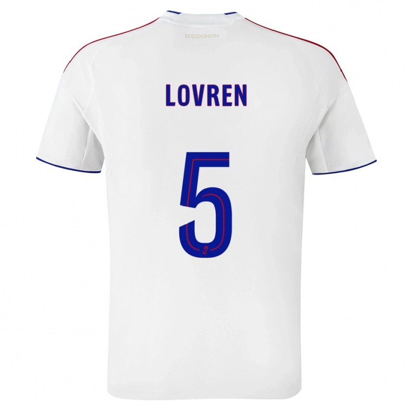 Danxen Homme Maillot Dejan Lovren #5 Blanc Rouge Tenues Domicile 2025/26 T-Shirt