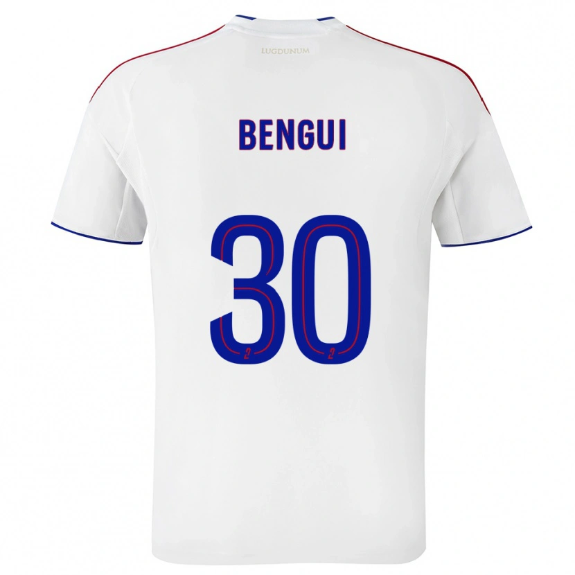 Danxen Homme Maillot Justin Bengui Joao #30 Blanc Rouge Tenues Domicile 2025/26 T-Shirt