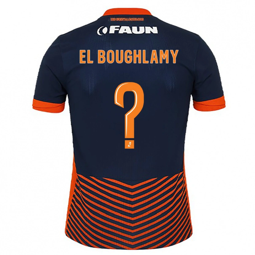 Danxen Homme Maillot Adam El Boughlamy #0 Bleu Nuit Orange Tenues Domicile 2025/26 T-Shirt