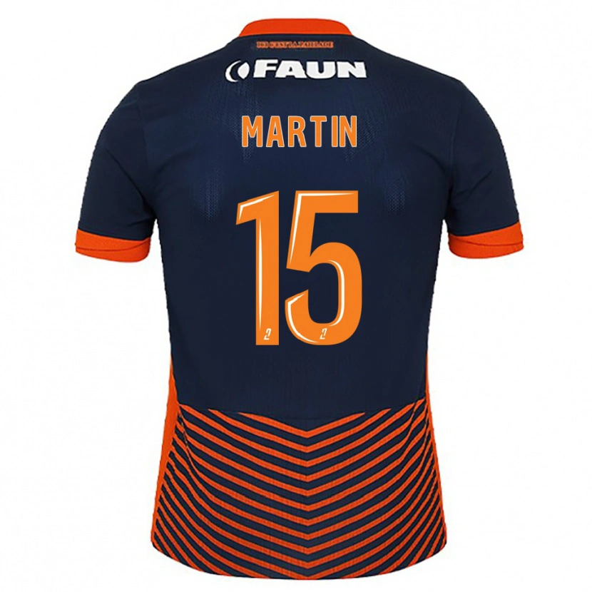 Danxen Homme Maillot Gabriel Martin #15 Bleu Nuit Orange Tenues Domicile 2025/26 T-Shirt