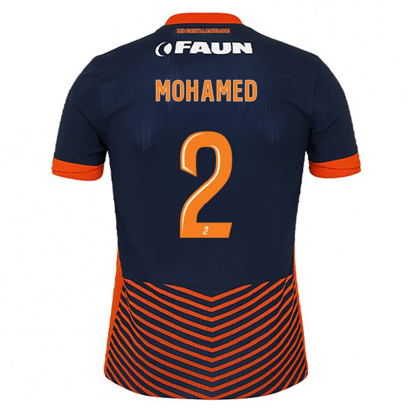 Danxen Homme Maillot Isyak Mohamed #2 Bleu Nuit Orange Tenues Domicile 2025/26 T-Shirt
