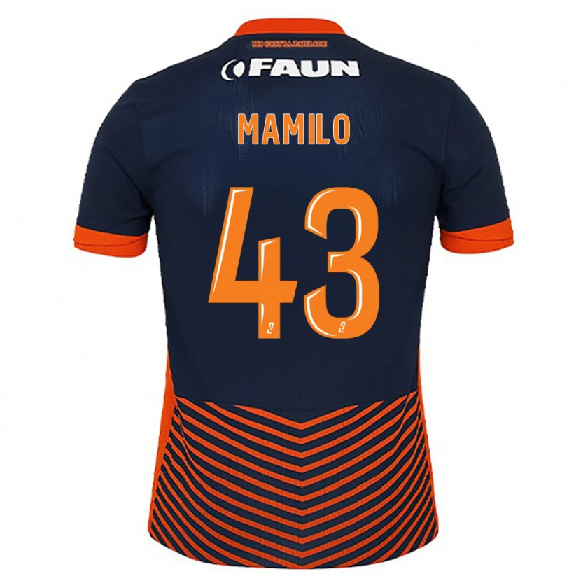 Danxen Homme Maillot Craig Mamilo #43 Bleu Nuit Orange Tenues Domicile 2025/26 T-Shirt