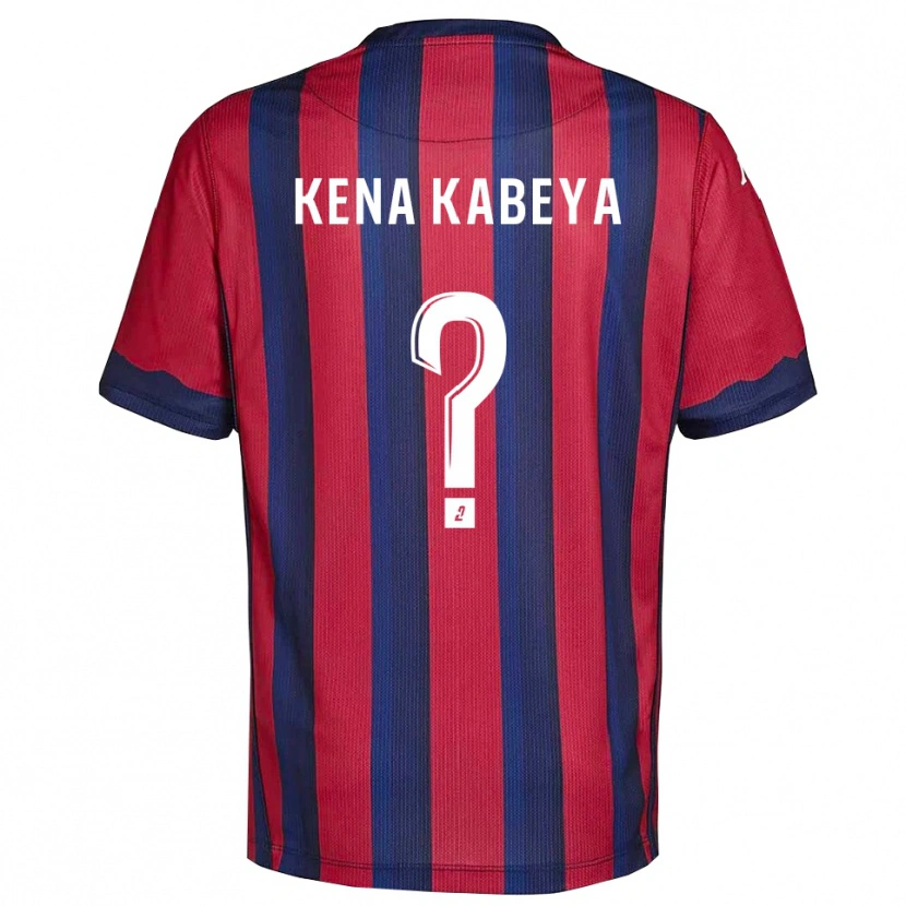 Danxen Homme Maillot Ethan Kena Kabeya #0 Bourgogne Marine Tenues Domicile 2025/26 T-Shirt