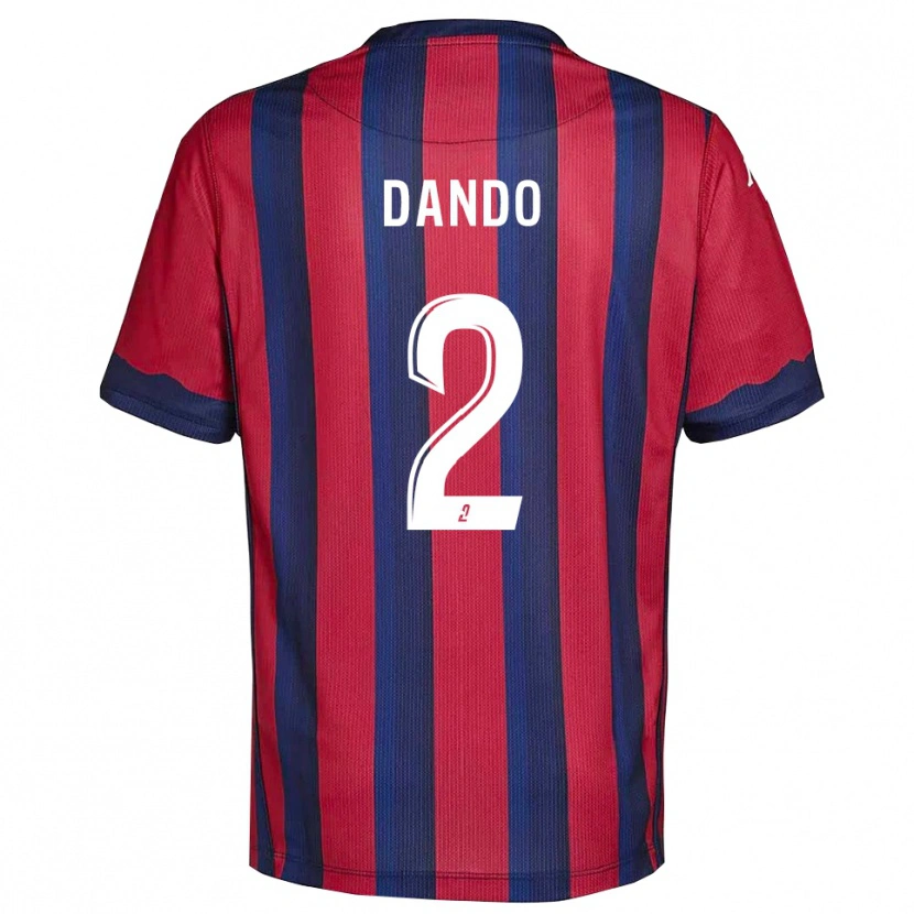 Danxen Homme Maillot Mathis Dando #2 Bourgogne Marine Tenues Domicile 2025/26 T-Shirt