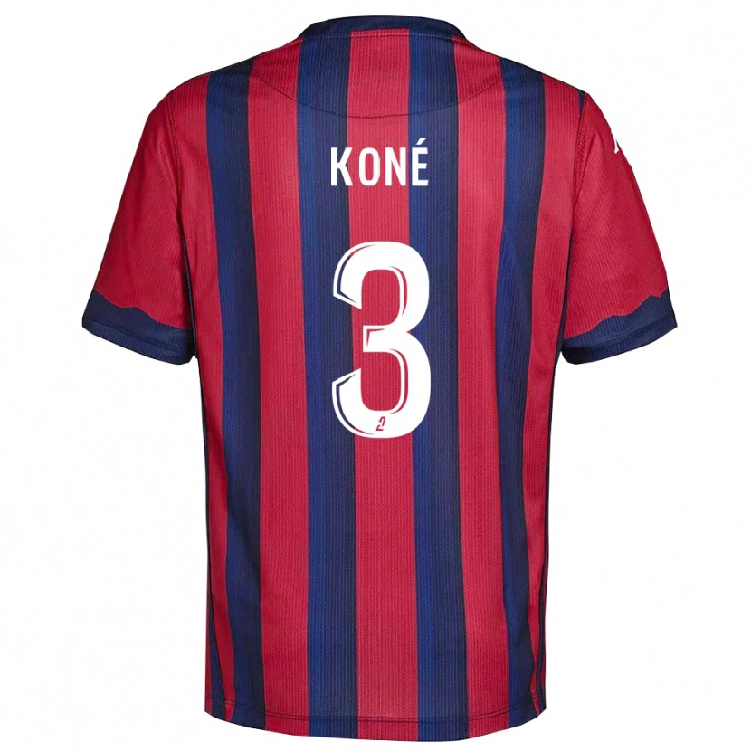 Danxen Homme Maillot Lény Koné #3 Bourgogne Marine Tenues Domicile 2025/26 T-Shirt