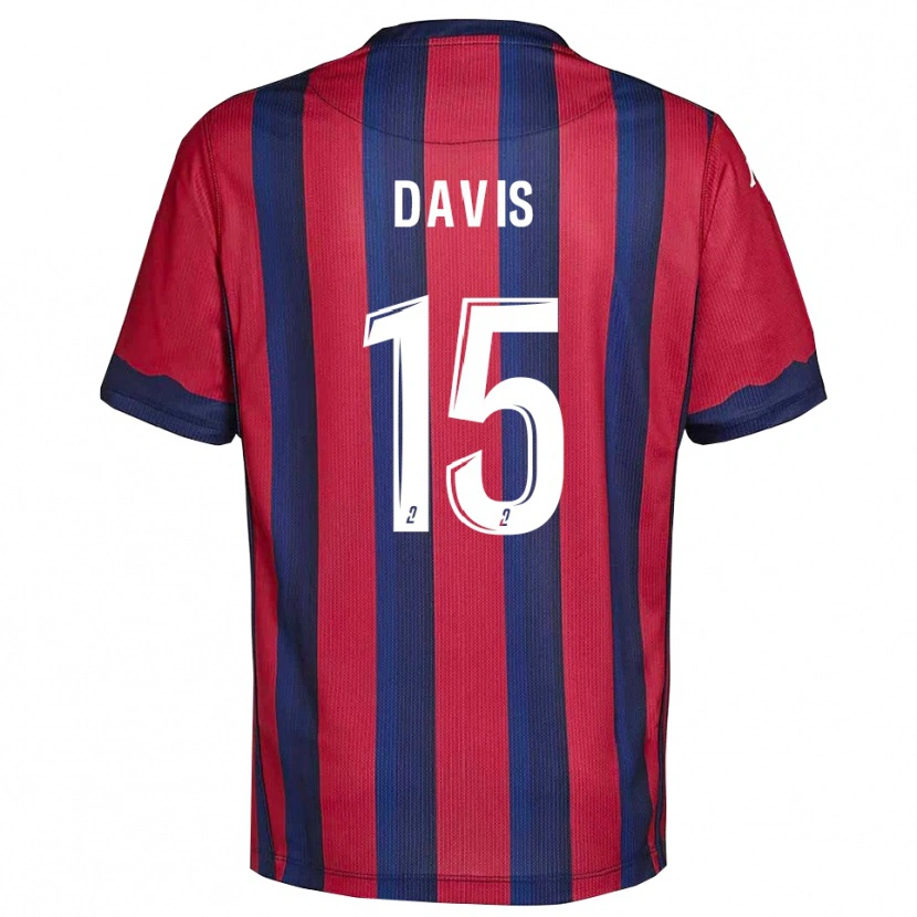 Danxen Homme Maillot Matthew Davis #15 Bourgogne Marine Tenues Domicile 2025/26 T-Shirt