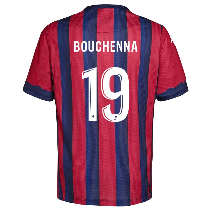 Danxen Homme Maillot Mohamed-Amine Bouchenna #19 Bourgogne Marine Tenues Domicile 2025/26 T-Shirt