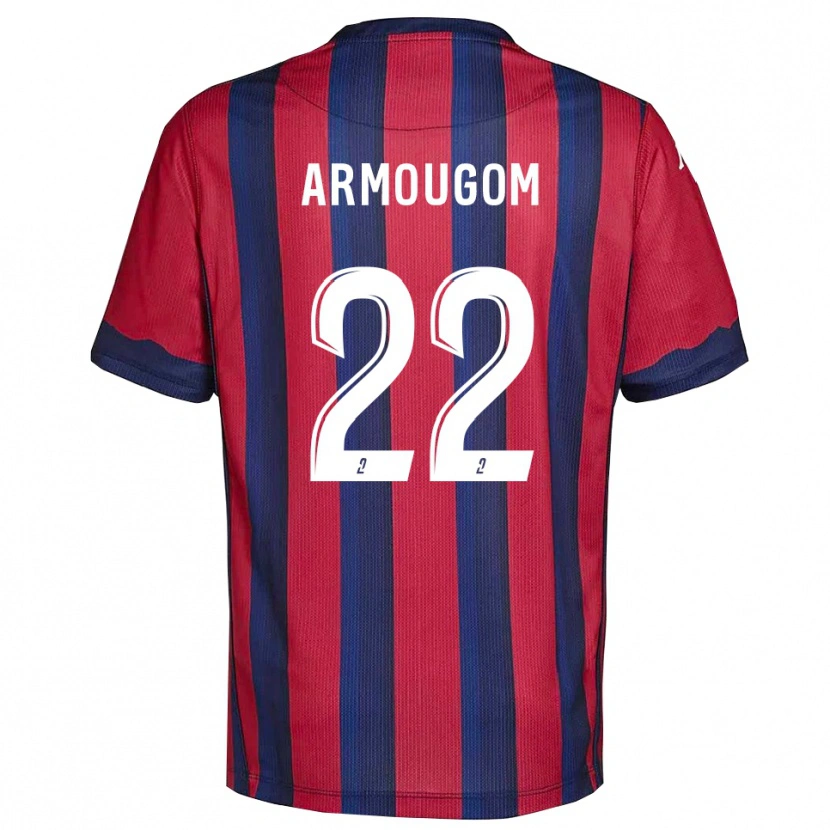 Danxen Homme Maillot Yoël Armougom #22 Bourgogne Marine Tenues Domicile 2025/26 T-Shirt