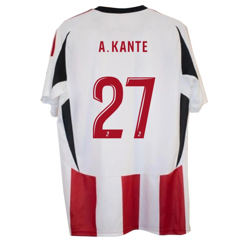 Danxen Homme Maillot Abou Kanté #27 Rouge Bleu Tenues Domicile 2025/26 T-Shirt