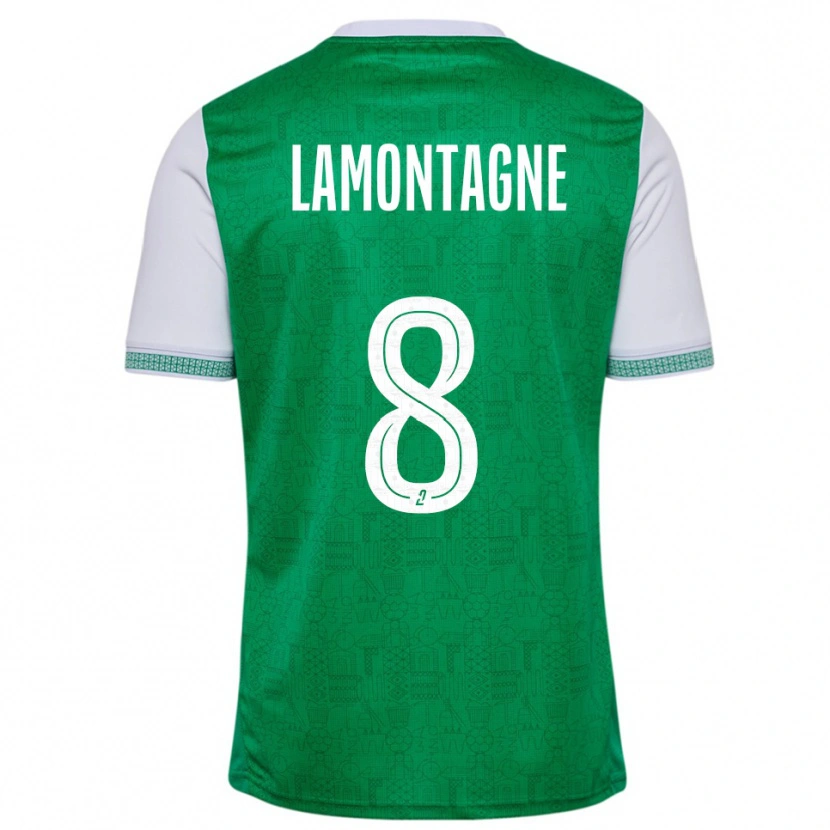Danxen Homme Maillot Alexandria Lamontagne #8 Vert Blanc Tenues Domicile 2025/26 T-Shirt