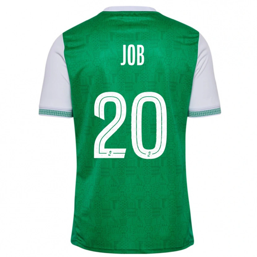 Danxen Homme Maillot Taëryne Job #20 Vert Blanc Tenues Domicile 2025/26 T-Shirt