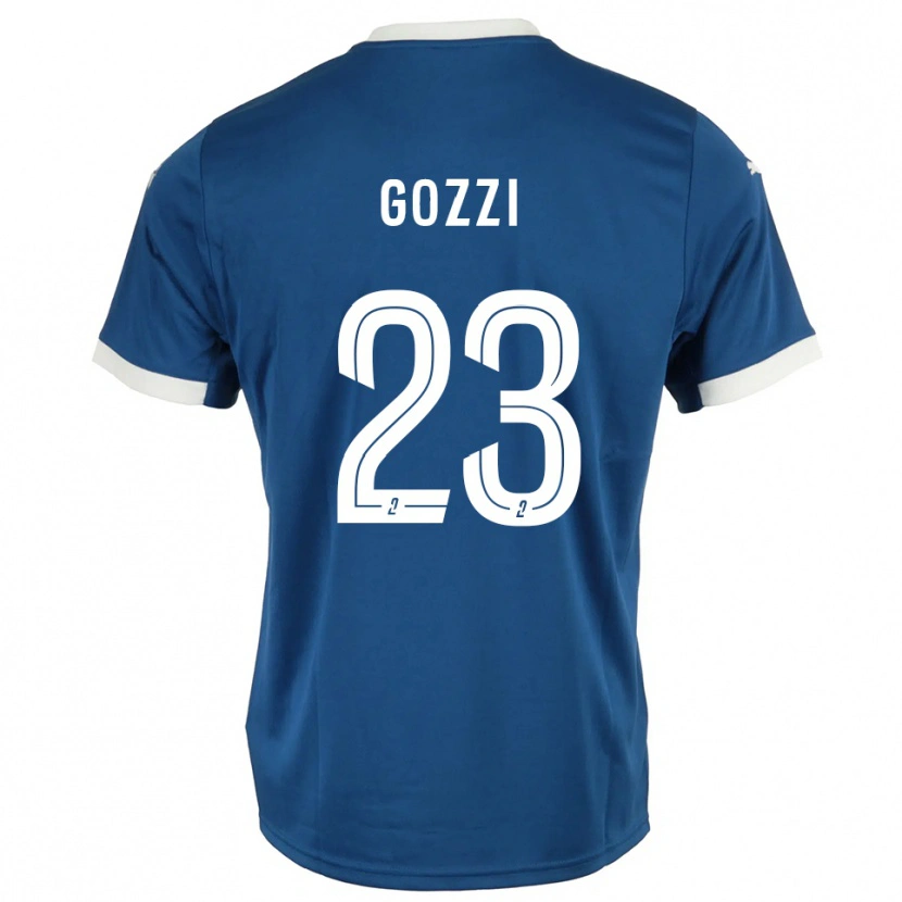 Danxen Homme Maillot Paolo Gozzi #23 Bleu Blanc Tenues Domicile 2025/26 T-Shirt