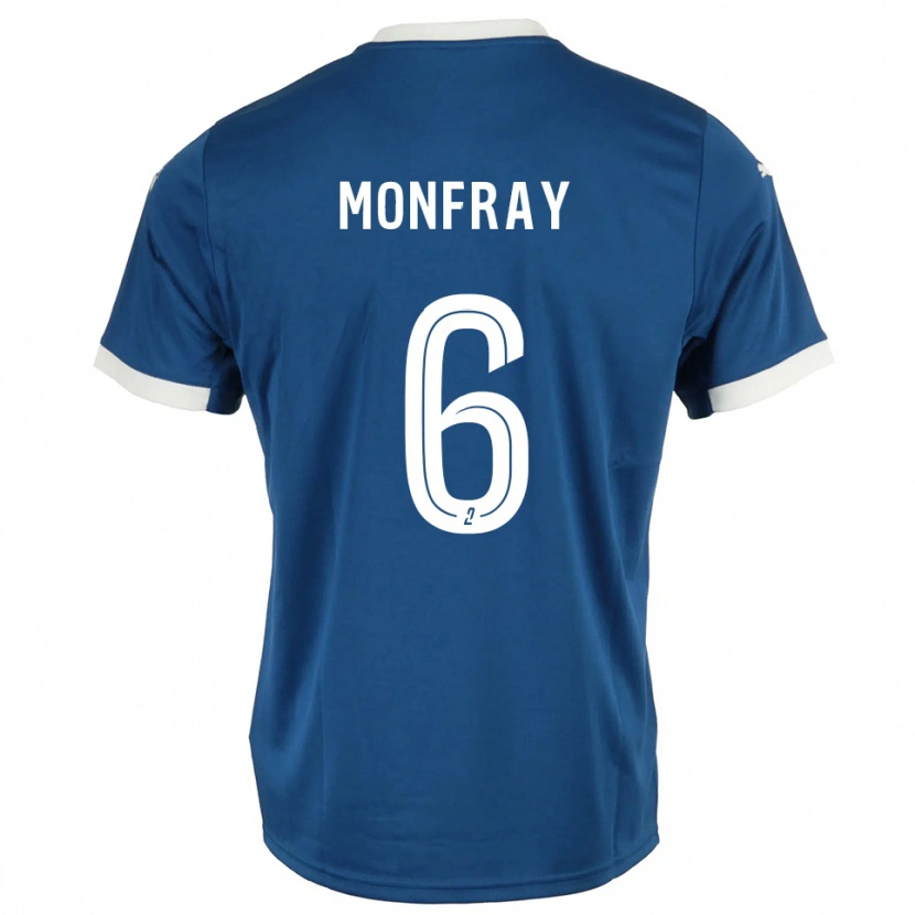 Danxen Homme Maillot Adrien Monfray #6 Bleu Blanc Tenues Domicile 2025/26 T-Shirt
