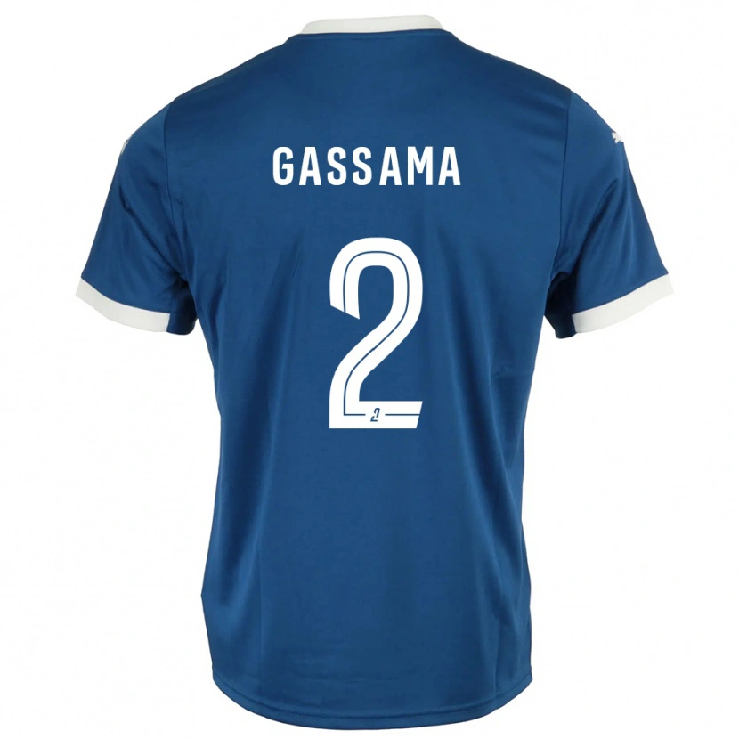 Danxen Homme Maillot Karamady Gassama #2 Bleu Blanc Tenues Domicile 2025/26 T-Shirt