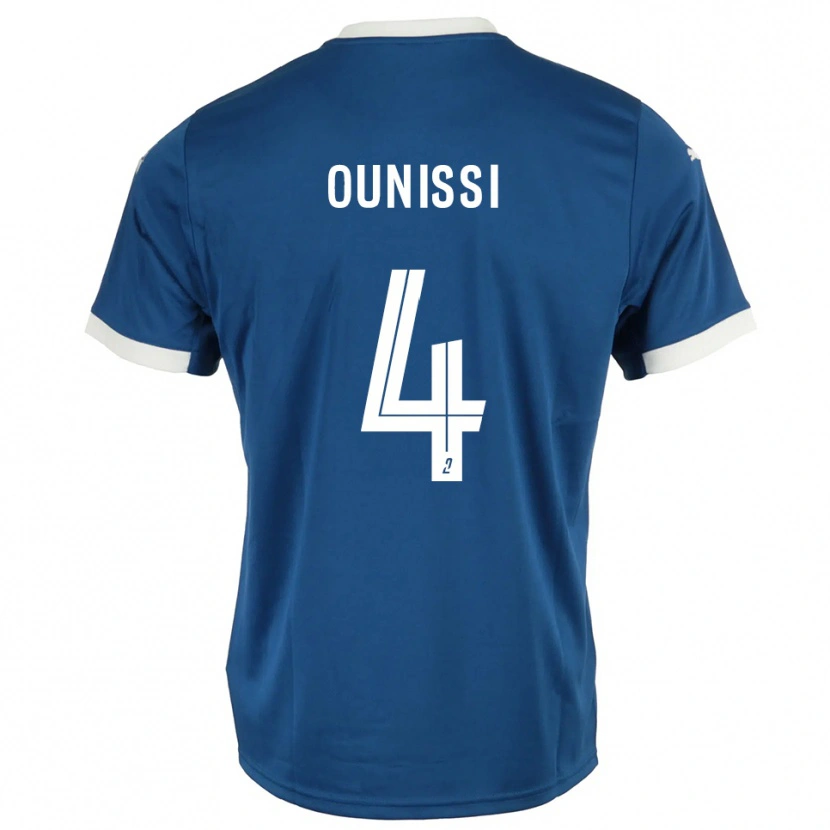 Danxen Homme Maillot Ilian Ounissi #4 Bleu Blanc Tenues Domicile 2025/26 T-Shirt