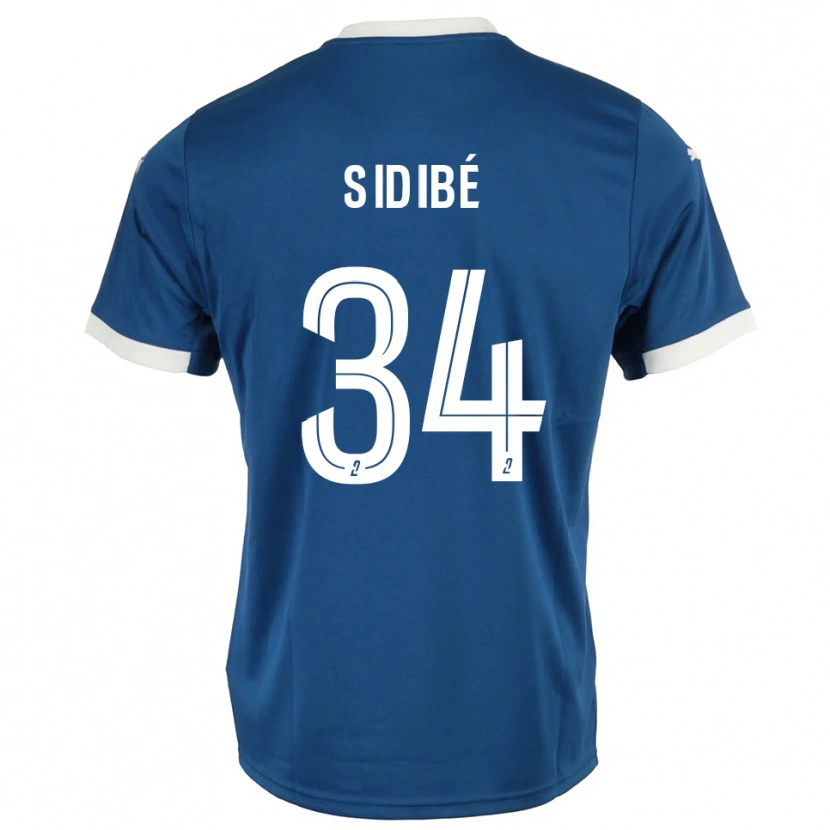 Danxen Homme Maillot Aly Sidibé #34 Bleu Blanc Tenues Domicile 2025/26 T-Shirt