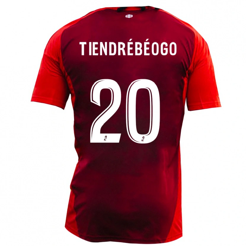 Danxen Homme Maillot Josué Tiendrébéogo #20 Rouge Bourgogne Tenues Domicile 2025/26 T-Shirt