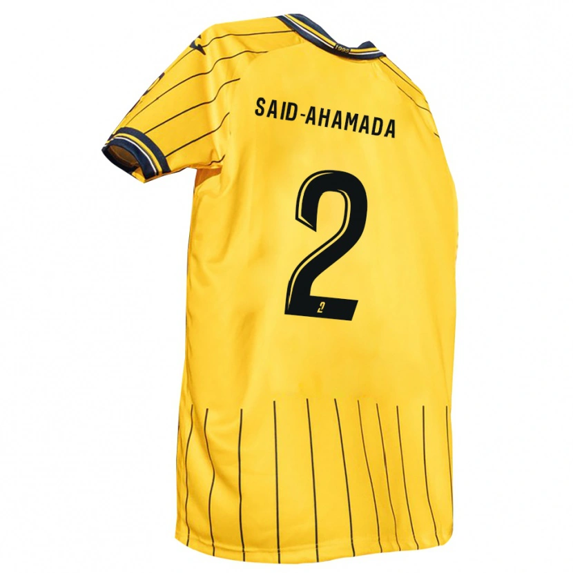 Danxen Homme Maillot Falahidine Said-Ahamada #2 Jaune Marine Tenues Domicile 2025/26 T-Shirt