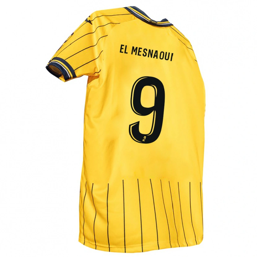 Danxen Homme Maillot Zayd El Mesnaoui #9 Jaune Marine Tenues Domicile 2025/26 T-Shirt