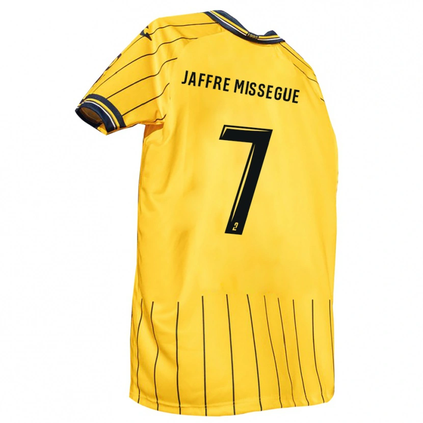 Danxen Homme Maillot Lenny Jaffre Missegue #7 Jaune Marine Tenues Domicile 2025/26 T-Shirt