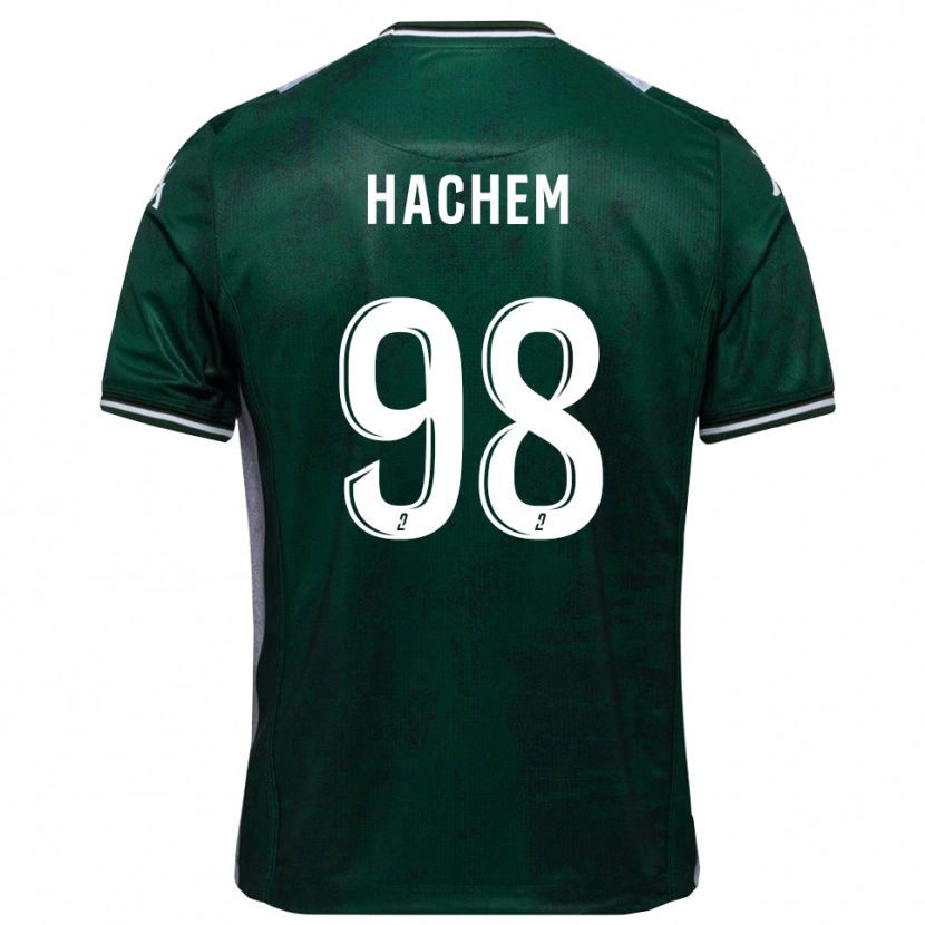 Danxen Homme Maillot Ryad Hachem #98 Vert Blanc Tenues Domicile 2025/26 T-Shirt
