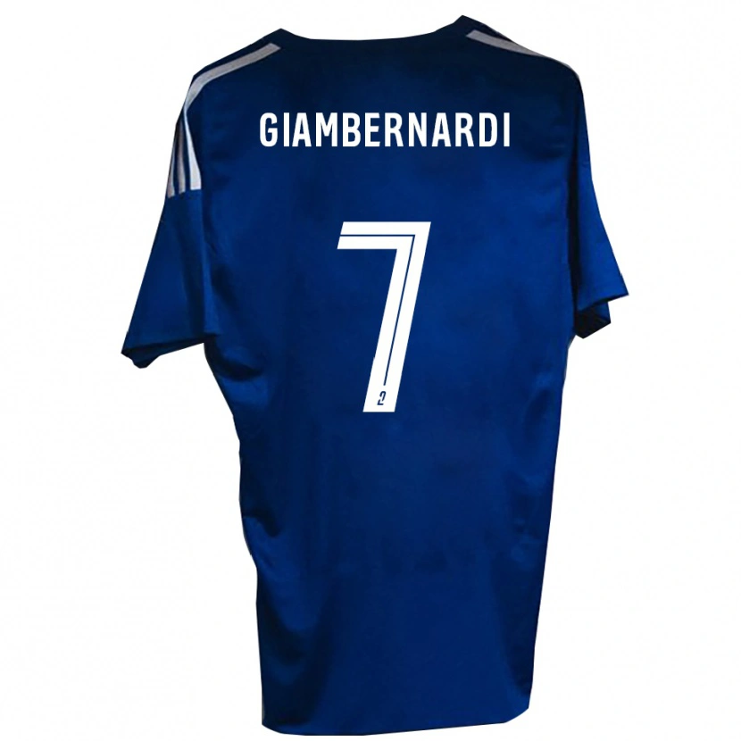 Danxen Homme Maillot Anthony Giambernardi #7 Bleu Blanc Tenues Domicile 2025/26 T-Shirt