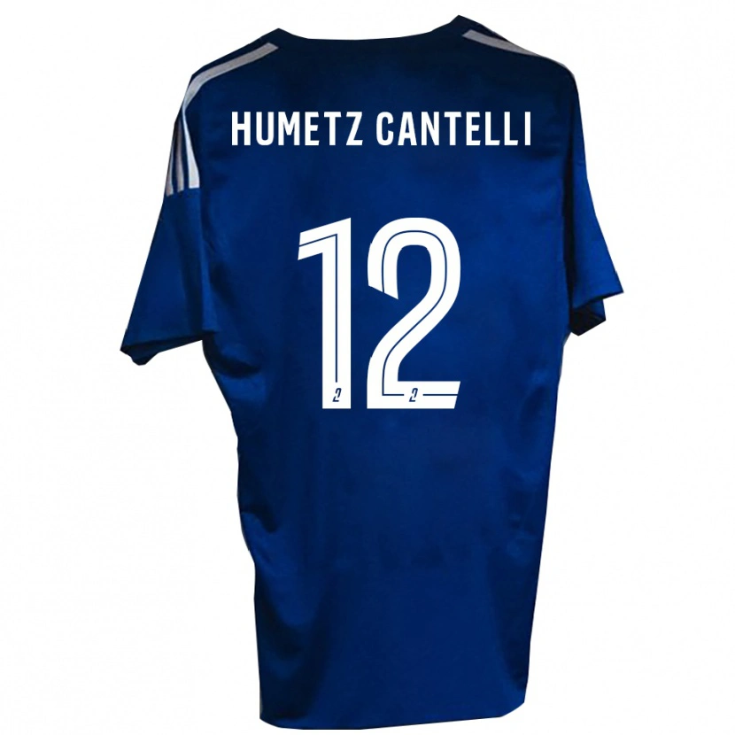 Danxen Homme Maillot Ange Humetz Cantelli #12 Bleu Blanc Tenues Domicile 2025/26 T-Shirt