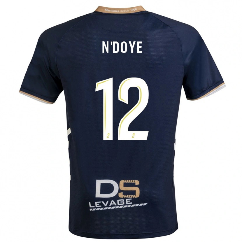 Danxen Homme Maillot Assane N'doye #12 Marine Or Tenues Domicile 2025/26 T-Shirt