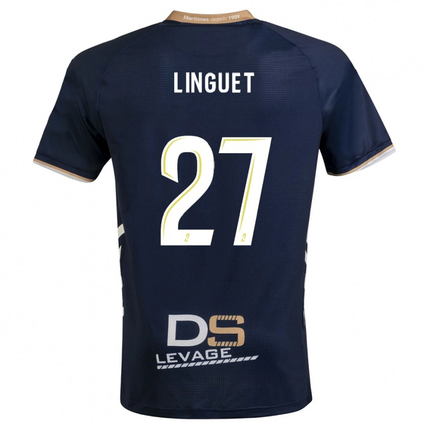 Danxen Homme Maillot Allan Linguet #27 Marine Or Tenues Domicile 2025/26 T-Shirt