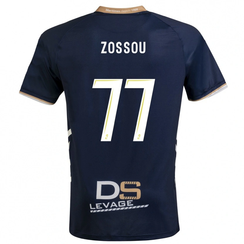 Danxen Homme Maillot Aristide Zossou #77 Marine Or Tenues Domicile 2025/26 T-Shirt