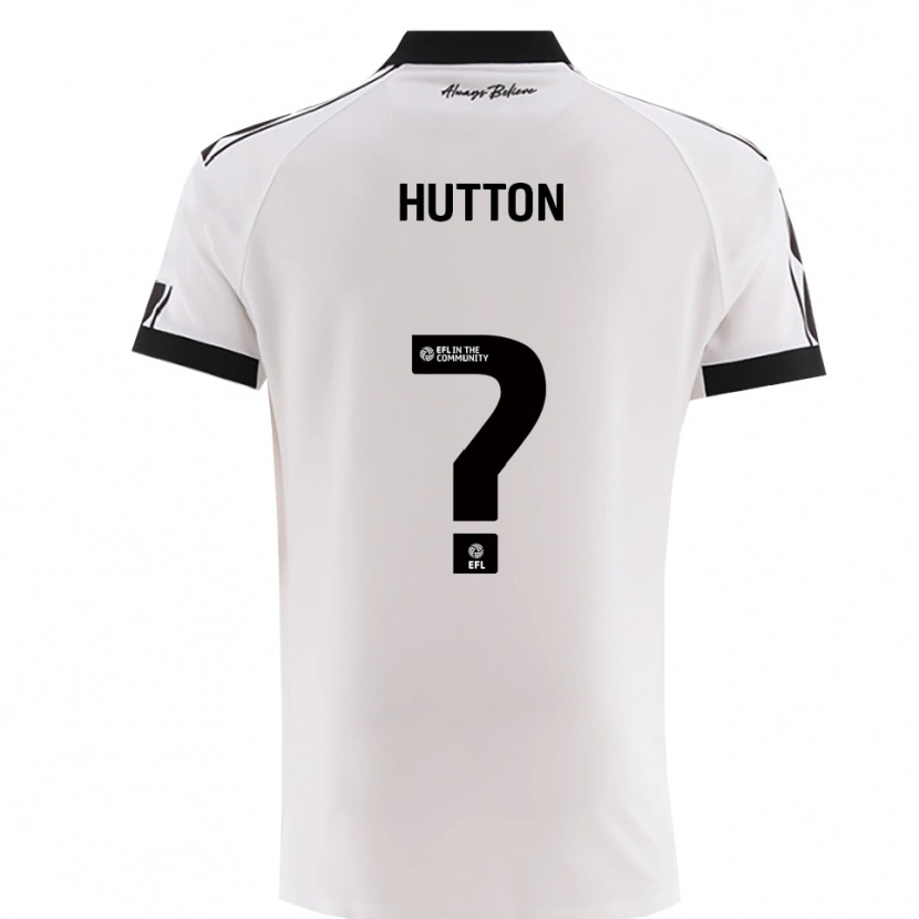 Danxen Homme Maillot Callum Hutton #0 Noir Blanc Tenues Extérieur 2025/26 T-Shirt