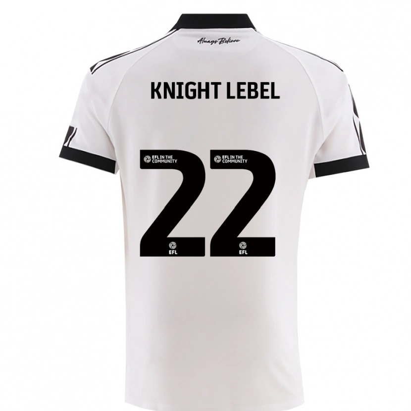 Danxen Homme Maillot Jamie Knight-Lebel #22 Noir Blanc Tenues Extérieur 2025/26 T-Shirt