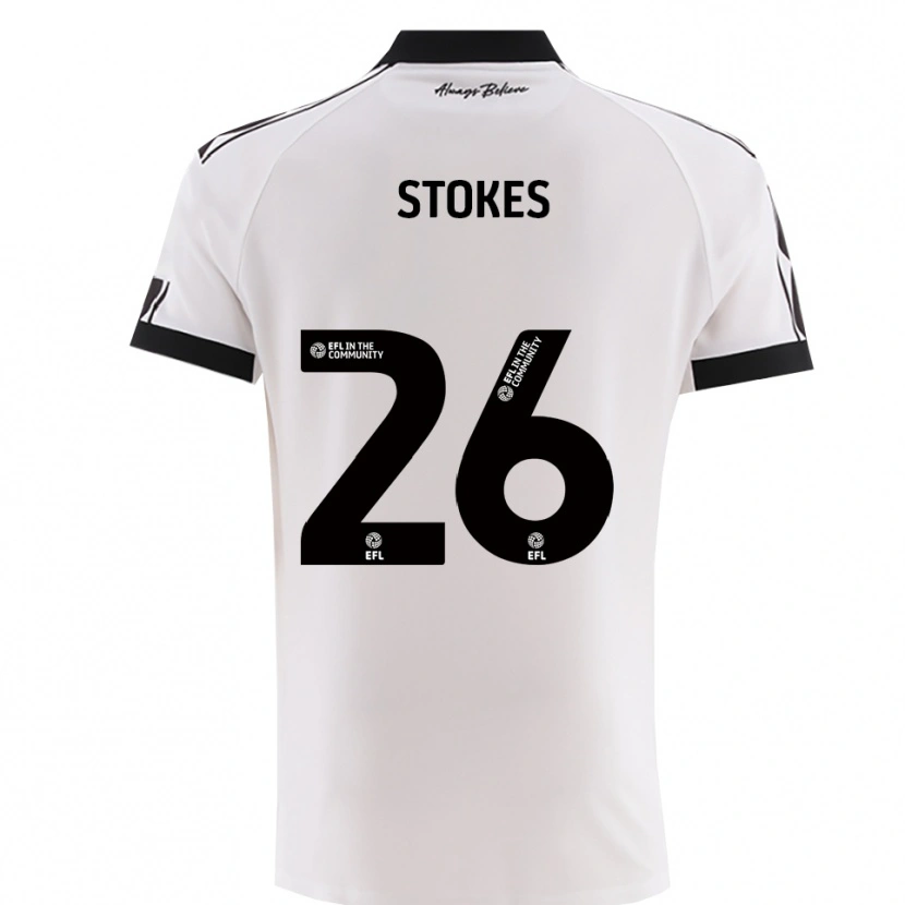 Danxen Homme Maillot Josh Stokes #26 Noir Blanc Tenues Extérieur 2025/26 T-Shirt
