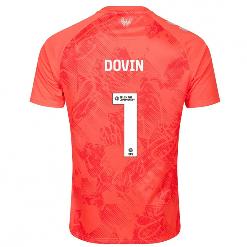 Danxen Homme Maillot Oliver Dovin #1 Orange Blanc Tenues Extérieur 2025/26 T-Shirt