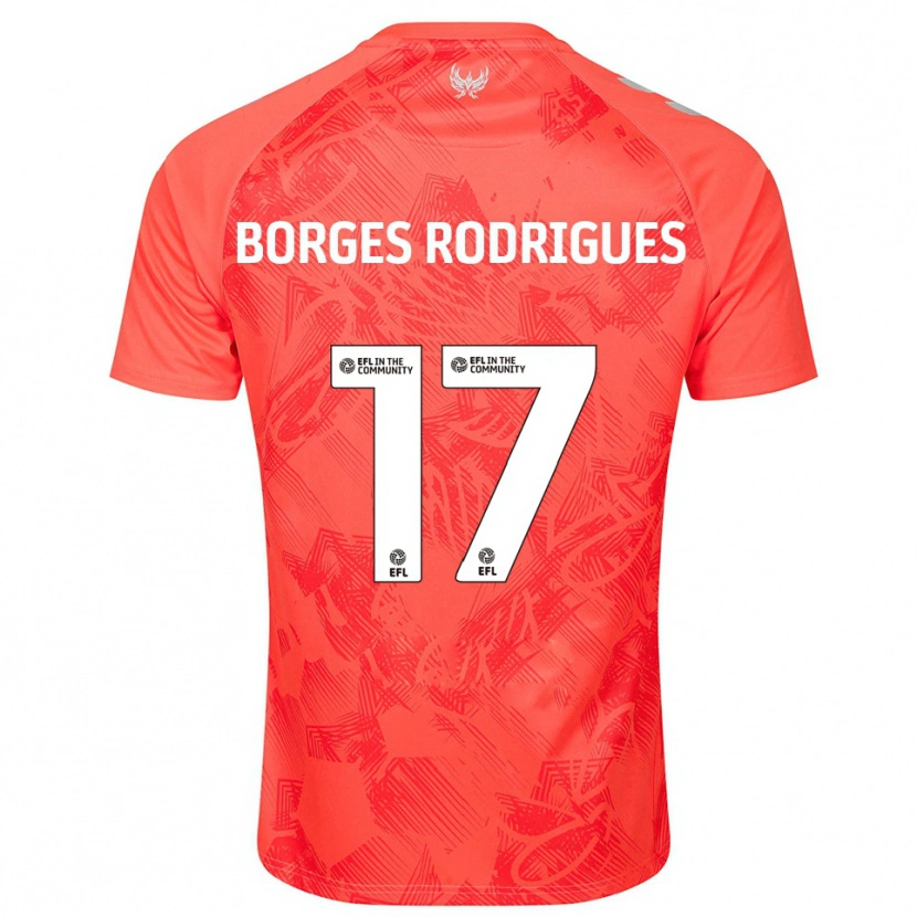 Danxen Homme Maillot Raphael Borges Rodrigues #17 Orange Blanc Tenues Extérieur 2025/26 T-Shirt