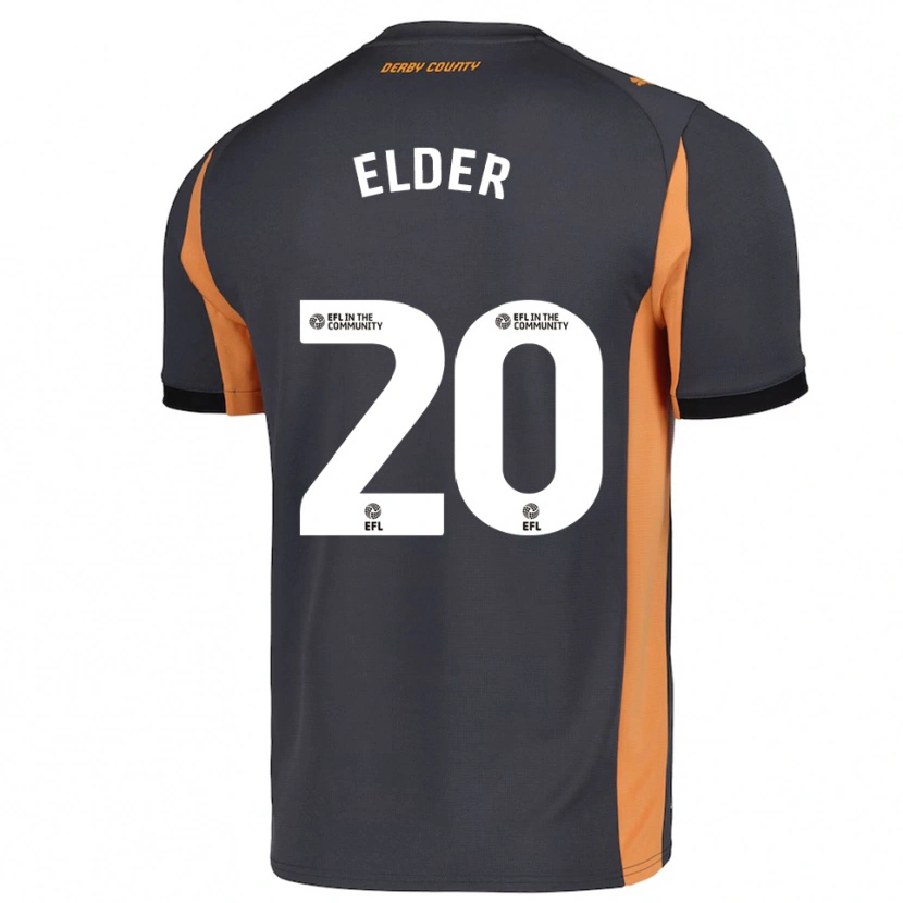 Danxen Homme Maillot Callum Elder #20 Gris Orange Noir Tenues Extérieur 2025/26 T-Shirt