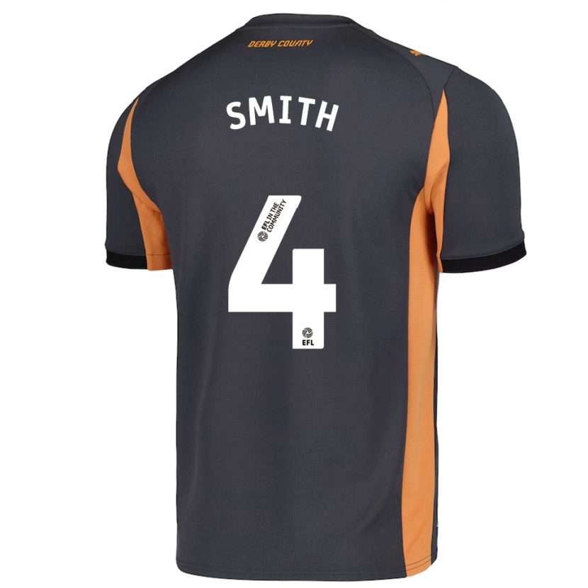 Danxen Homme Maillot Charlie Smith #4 Gris Orange Noir Tenues Extérieur 2025/26 T-Shirt