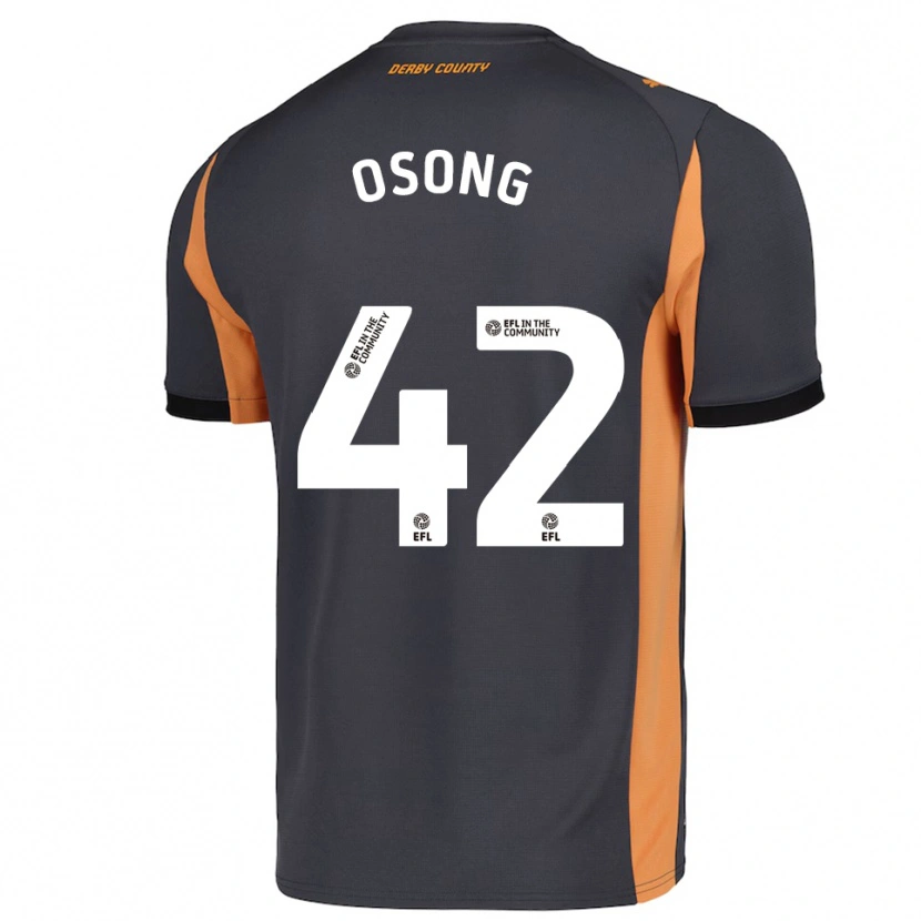 Danxen Homme Maillot Johnson Osong #42 Gris Orange Noir Tenues Extérieur 2025/26 T-Shirt