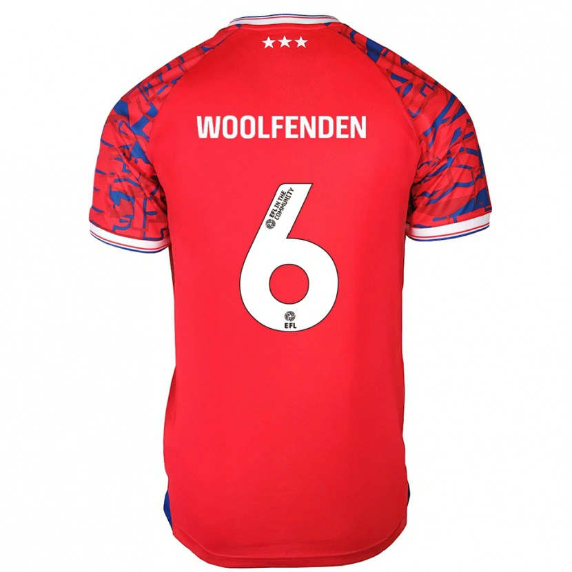 Danxen Homme Maillot Luke Woolfenden #6 Rouge Bleu Tenues Extérieur 2025/26 T-Shirt
