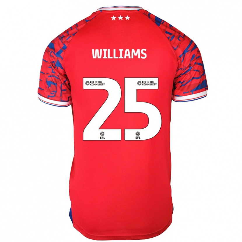 Danxen Homme Maillot Erin Williams #25 Rouge Bleu Tenues Extérieur 2025/26 T-Shirt