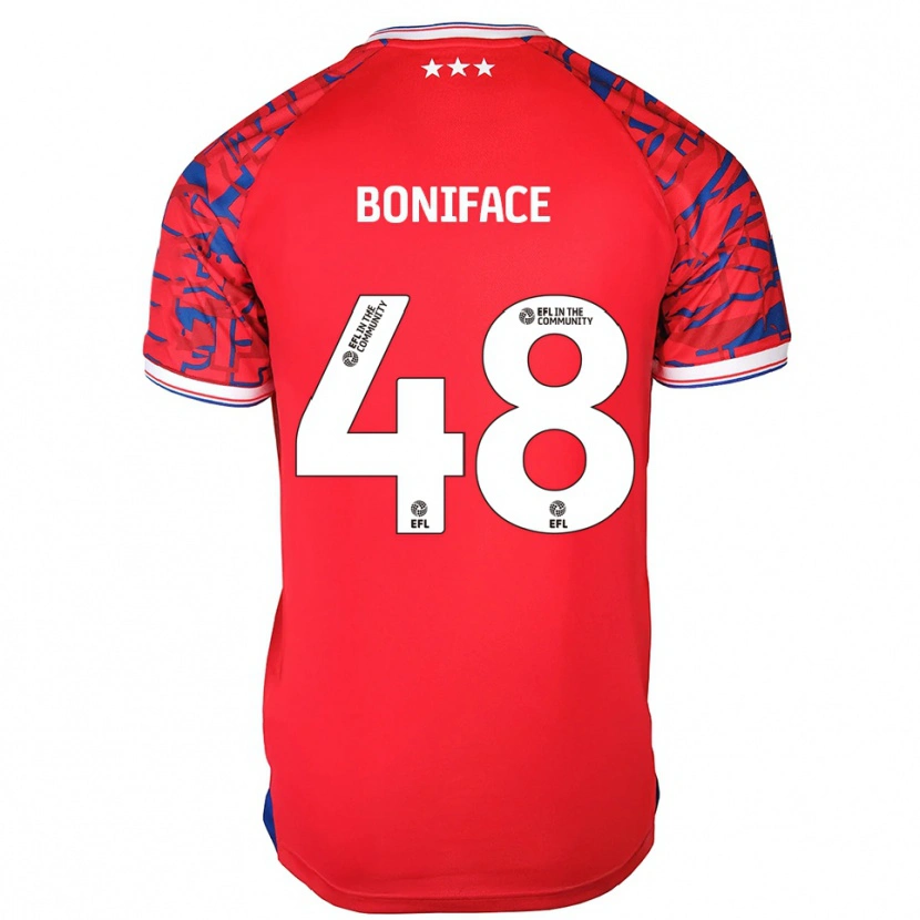 Danxen Homme Maillot Somto Boniface #48 Rouge Bleu Tenues Extérieur 2025/26 T-Shirt
