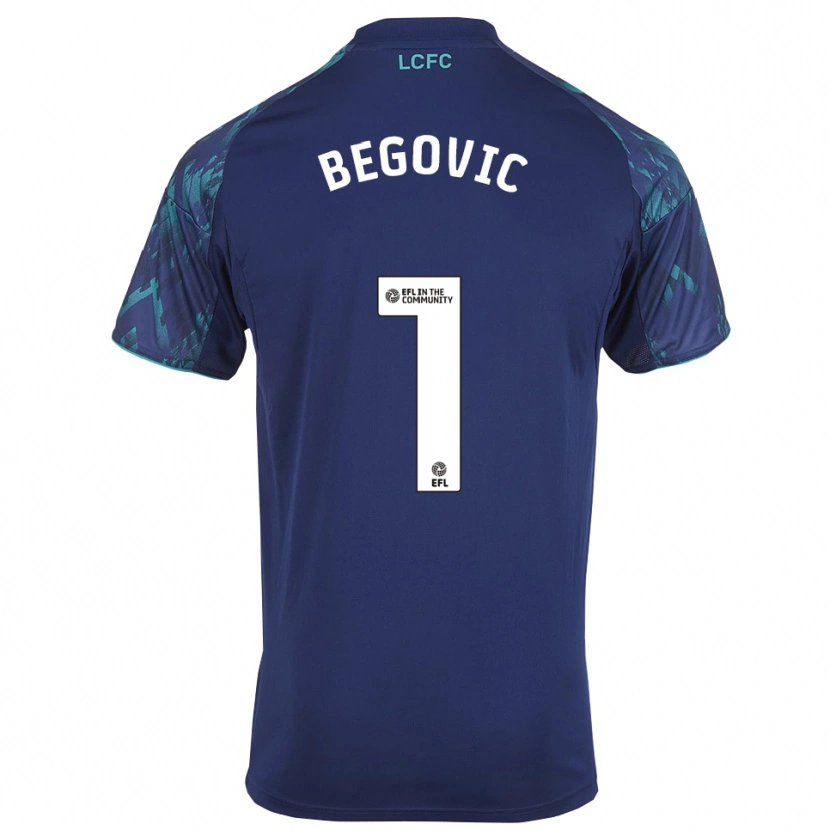 Danxen Homme Maillot Asmir Begovic #1 Marine Vert Blanc Tenues Extérieur 2025/26 T-Shirt